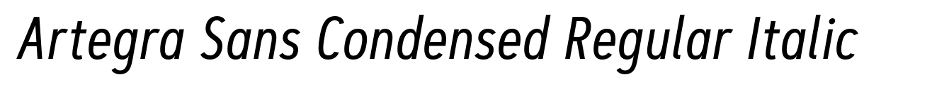 Artegra Sans Condensed Regular Italic